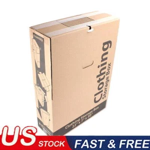 6 PACK Clothing Storage Box Recycled Moving Bin Stackable 22''L x 7''W x 3''H - Picture 1 of 3