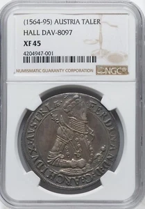 1564-95 Austria Taler Dav-8097 Hall NGC XF 45 - Original Cabinet Toning - Picture 1 of 2