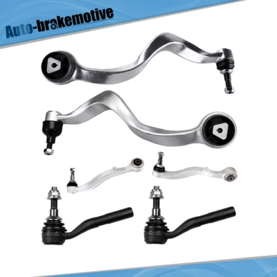 For 2003 - 2006 BMW 760Li 6pcs Front Lower Control Arms Outer Tie Rod Links Set - Image 1 of 4