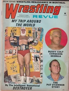THE DESTROYER DICK BEYER APRIL 1972 WRESTLING REVUE MAGAZINE NWA NJPW AJPW - Picture 1 of 11