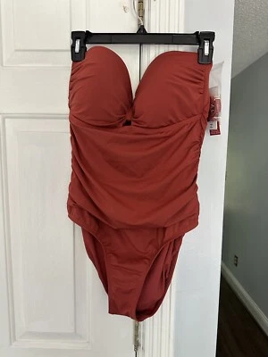 NWT Jantzen One Piece Swimsuit Clay Size 12 Tummy Control - Image 1 of 4