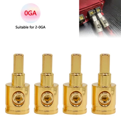 0GA Car Audio Gauge Ground Wire Pin AWG Input Wire Reducer Connector Terminal - Image 1 of 4