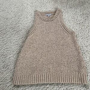 J. CREW Halter High Neck Sweater Tank Women’s Size Small Tan