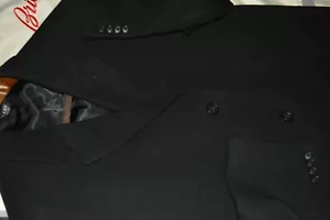 $795 NUEVO Jos A Bank Puro 100% Lana Largo Sobretodo Negro 44R 44 R - Imagen 1 de 12
