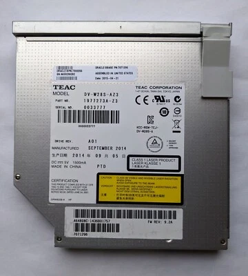 SUN Oracle 7071296 7300356 7082409 8x Tray-Load SATA DVD-ROM/CD-ROM Writer - Image 1 of 4