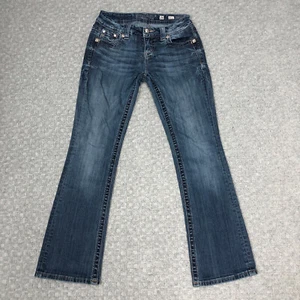 Pantalones de mezclilla Miss Me para mujer 26 azul fácil corte boot lavado oscuro cápsula norma diaria - Imagen 1 de 13