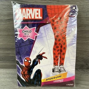 Marvel Spider Girl Leggings Child M/L Halloween Costume Accessory Dress Up New - Picture 1 of 9
