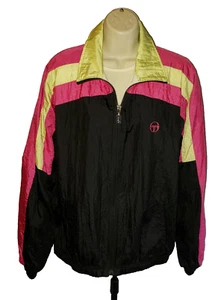 Vintage Womens SERGIO TACHINNI Colorblock nylon windbreaker - size 10 - Picture 1 of 9