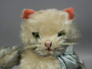 Vintage KNICKERBOCKER Plush Toys Cat *KITTY KUDDLES* Gray & White 11"