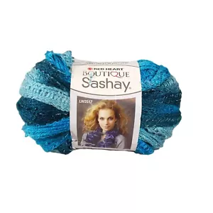 Red Heart Boutique Sashay Yarn #1940 Jive Blue Ombre 1 Skein 3.5oz 30yd NEW - Picture 1 of 9