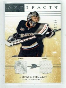 14-15 UD Upper Deck Artifacts  Jonas Hiller  /125  Dual Jerseys