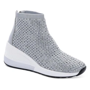 AQUA COLLEGE Women's Kandice Waterproof Pull On Sneakers Grey Stone 9M - Picture 1 of 4