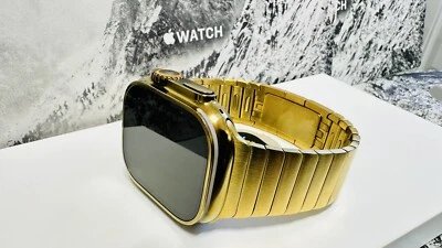 Apple Watch ULTRA 2 49mm GOLD Anodized Titanium Gold Plated Band Free White Spor - Image 1 of 4