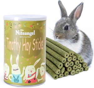 20Pcs Natural Timothy Hay Sticks, Timothy Molar Rod for Rabbits, Chinchilla, Gui - Picture 1 of 12