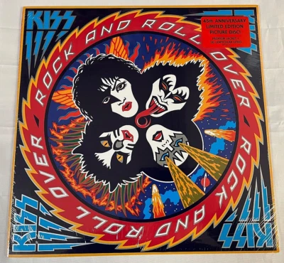 KISS Rock And Roll Over LP Vinyl 45th Anniversary Picture Disc 3D Litho sticker - Image 1 of 4