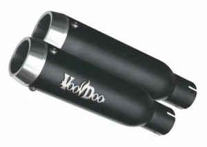 VooDoo Dual Mini Meg Exhaust 2008 - 2020 Suzuki GSX 1300R Hayabusa Black - Picture 1 of 7