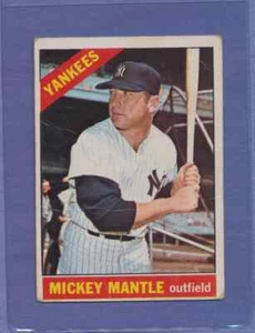 1966 Topps Mickey Mantle #50 Salón de la fama Yankees de Nueva York baja calidad gran color - Imagen 1 de 2