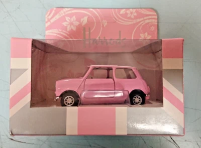 RARE Corgi CP82278A Diecast Harrods Pink Mini Union Flag Roof Opening Doors NEW - Image 1 of 4