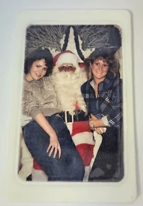Vintage Whittier CA Pretty Girls Santa's Lap Color Photo Whittwood Mall Holiday - Picture 1 of 6