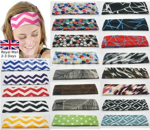 NEW STRETCHY KYLIE ALICE BAND YOGA HAIR HEADBAND LADIES GIRLS SCHOOL SPORTS - Picture 1 of 83