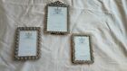 Vintage Collection Set Of 3 Antique Finish Picture Frames With Rhinestones