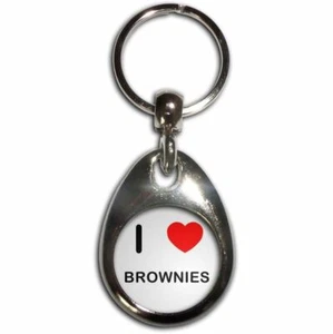 Brownies I Love Herz Träne Tropfen Metall Schlüsselanhänger (43 mm x 33 mm) - Bild 1 von 2