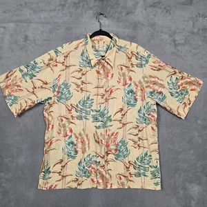 Vintage Reyn Spooner Hawaiian Shirt Men XL Regency Cotton Lawn floral leaves AOP - Picture 1 of 8