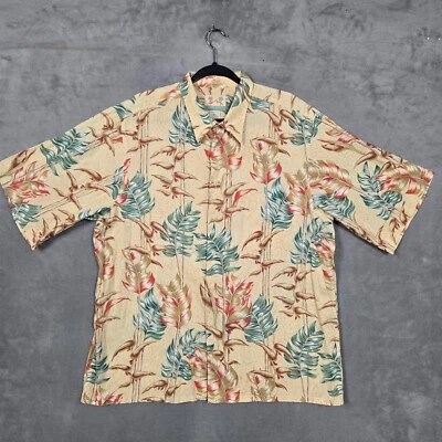 Vintage Reyn Spooner Hawaiian Shirt Men XL Regency Cotton Lawn floral leaves AOP - Image 1 of 4