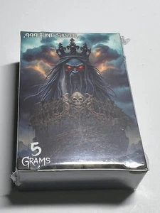 Envío fantasma/cráneo sellado 5 g por Pan Silver Co .999 edición limitada #1405/3000 - Imagen 1 de 5