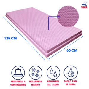 PANNELLO ISOLANTE IN POLISTIRENE ESTRUSO XPS SUPERFICE RUVIDA PER RASANTI CEMENT - Foto 1 di 3