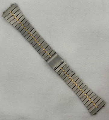 Vintage Dufonte Lucien Piccard 17mm Watch Band - Two Tone - Stainless Steel ! - Image 1 of 4