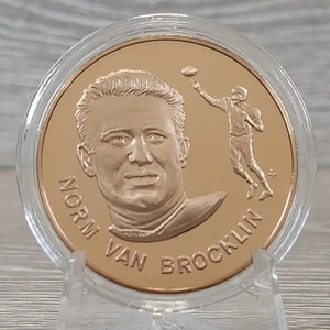 Norm Van Brocklin 1972 Franklin Mint NFL Hall of Fame Bronze First Edition Proof - Picture 1 of 2