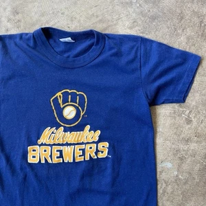 VTG Milwaukee brewers kids t shirt XL 18-20 Champion 80s mlb baseball - Picture 1 of 5