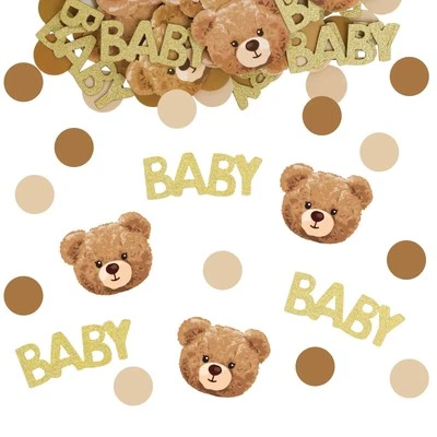 100 un. Confeti de Oso Baby Shower Crema Marrón Podemos Esperar Bearly Baby Shower D... Foto 1 de 4