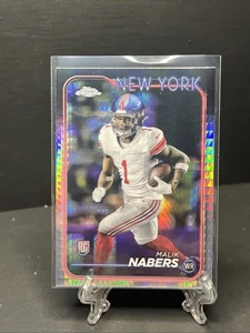 2024 Topps Chrome - Rookies Malik Nabers #205 Prism Refractor (RC) - Imagen 1 de 2