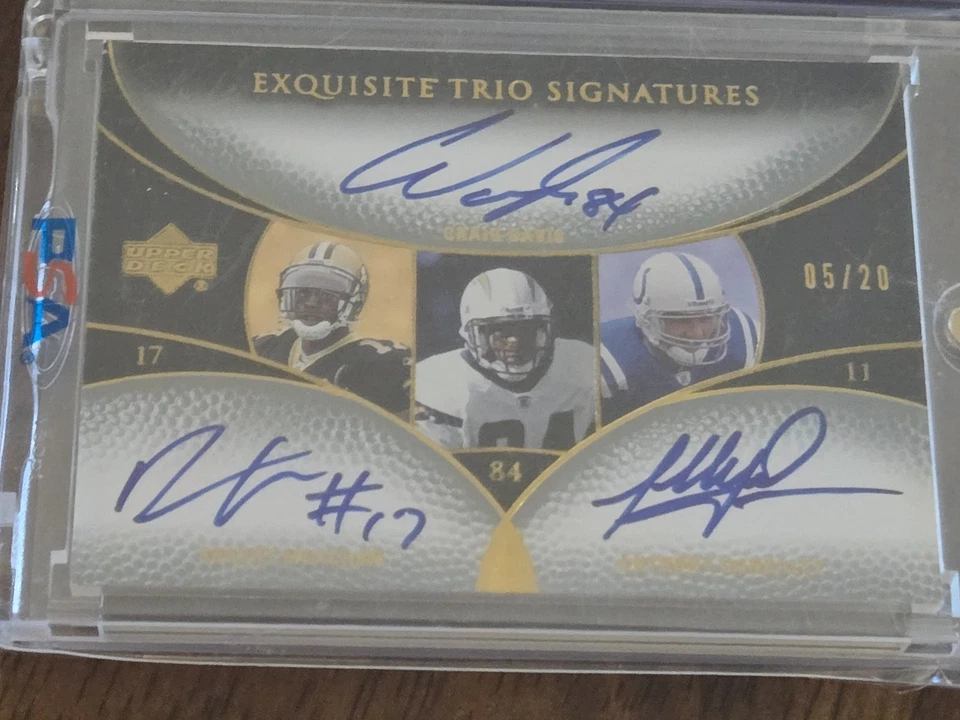 2007 Upper Deck Exquisite Collection Signature Trios #MDG Gonzalez/Meachem/Davis - Image 1 of 1