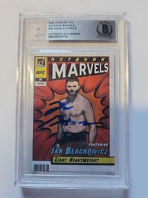 Jan Blachowicz 2022 Donruss Octagon Marvels Auto Signed Slabbed Beckett BAS - Image 1 of 2