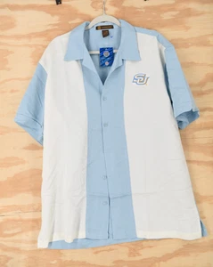 Southern Jaguars Harriton NWT! Two Tone Bahama Cord Camp Button Down Shirt Sz L - Picture 1 of 7
