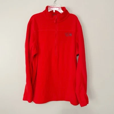 Pullover polar Mountain Hardwear para hombre talla L rojo media cremallera manga larga Foto 1 de 4
