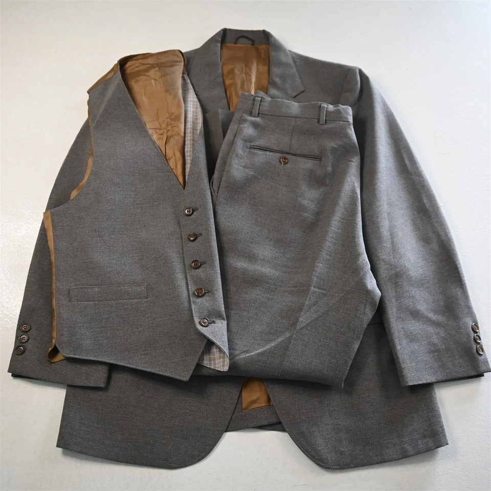 Levis комфорта 40R 32 x 30 желтовато-коричневый коричневый 4 изделия двусторонний жилет мужская куртка брюки костюм - Изображение 1 из 4