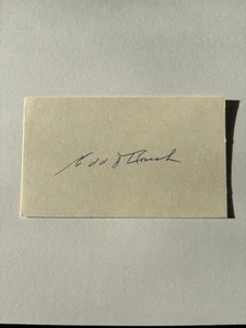 Edd Roush Baseball Signed Auto Autograph 3 x 5 Index Card No COA - Picture 1 of 3