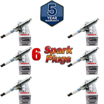 6 Pack NGK Laser Iridium Spark Plugs ILZKAR8J8SY 95660 For Honda CR-V Civic New - Image 1 of 4