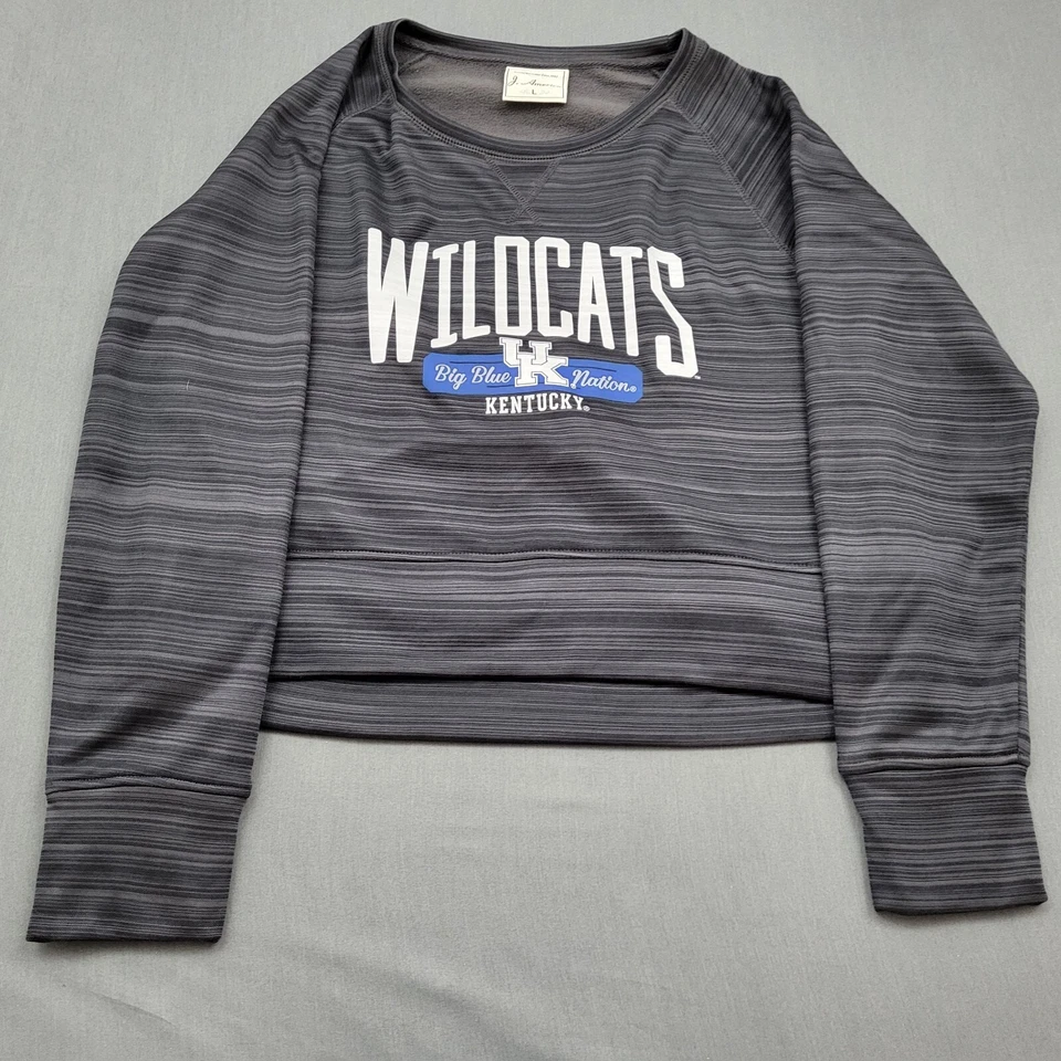 Suéter Kentucky UK WildCats para mujer L manga larga grande azul nación gris corto Foto 1 de 4
