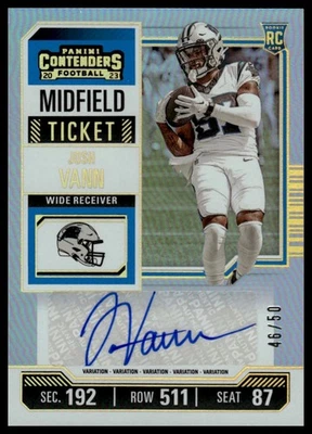 2023 Panini Contenders #167 Josh Vann Midfield Ticket #/50 - Image 1 of 2