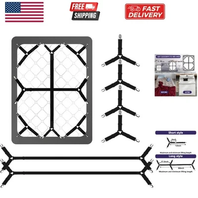 Correas ajustables para sábanas 6 piezas - Clips seguros y duraderos para todos los tamaños Foto 1 de 4