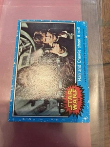 1977 TOPPS/STAR WARS#44 HAN & CHEWIE SHOOT IT OUT! (NRMT-MT) GORGEOUS 1ST SERIES - Picture 1 of 6