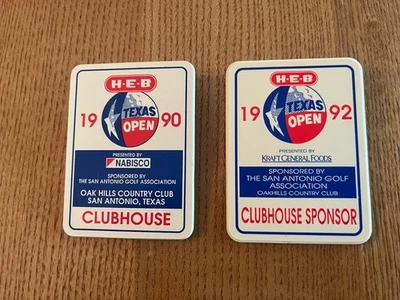 Insignia de golf vintage TEXAS OPEN SAN ANTONIO Oakhills CC 1990 y 1992 precio O’Meara Foto 1 de 4