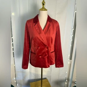 LC Lauren Conrad Blazer Rot Samt Small - Bild 1 von 11