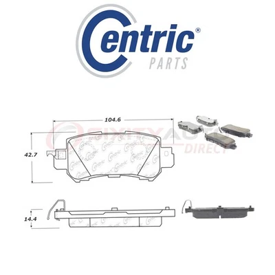Centric Ceramic Disc Brake Pads w Shims for 2016-2017 Mazda CX-3 2.0L L4 - qc - Изображение 1 из 4