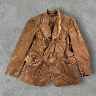 Vintage Polo Ralph Lauren Blazer Coat Mens XL Brown Corduroy 90s Sport Jacket - Image 1 of 4